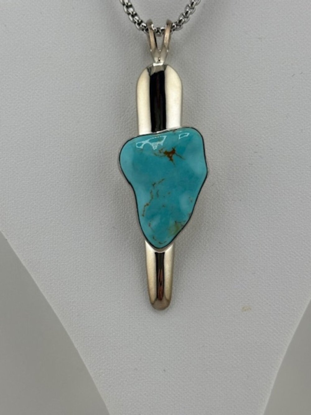 Jay King Sonoran Blue Turquoise Pendant with 20" Chain Necklace